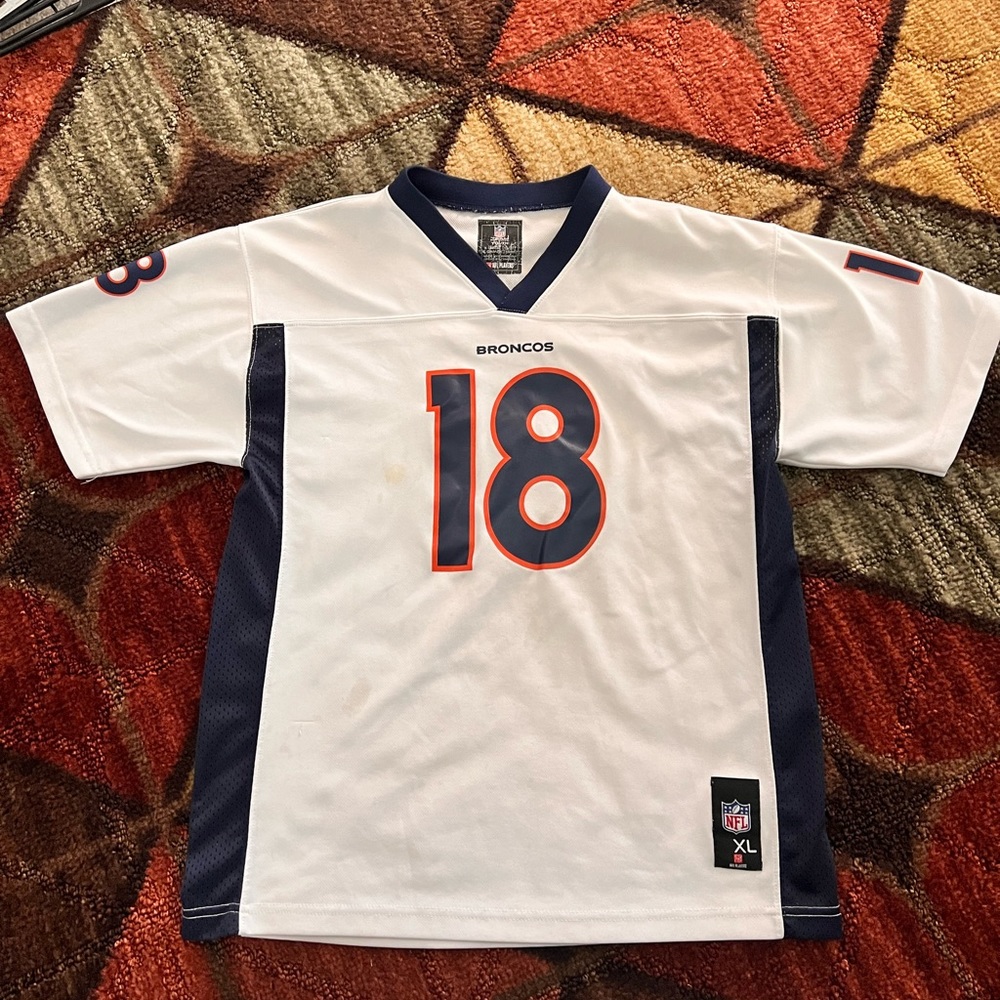 Youth Denver Broncos Peyton Manning Nike White Game Jersey